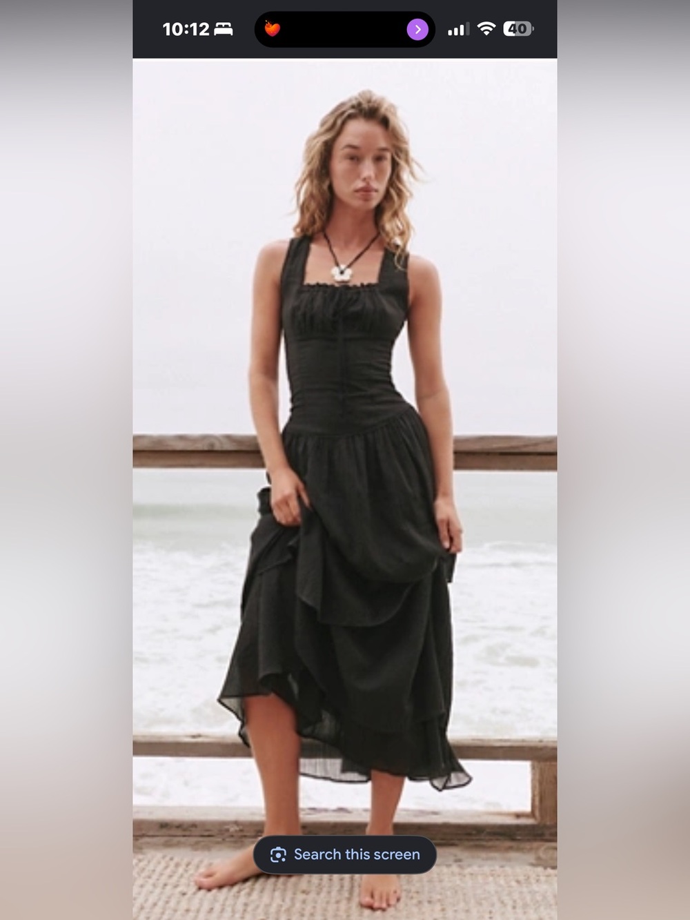 Free People Black Tiered Maxi Dress with Ruffle Layers